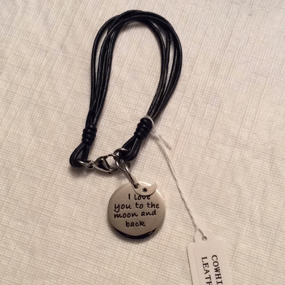 Leather Multi Strand Love You to the Moon Bracelet